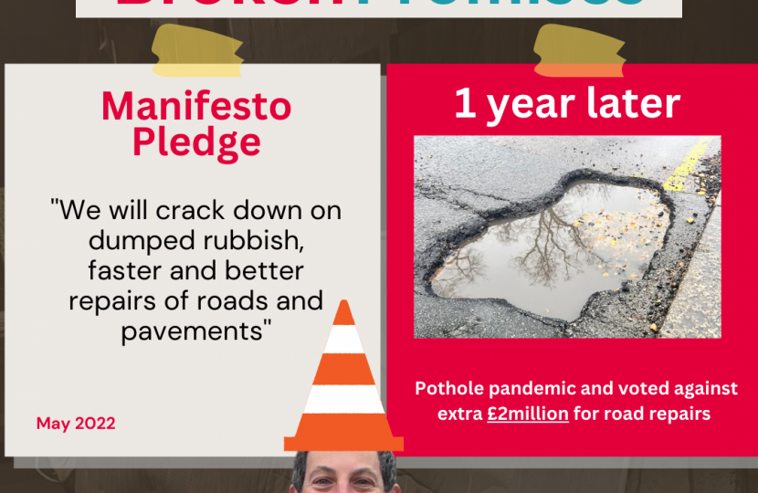 Barnet Labour has failed to fix pothole