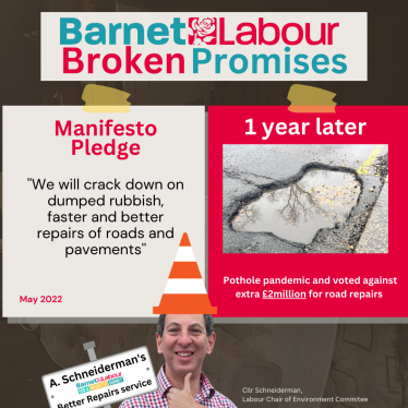 Barnet Labour has failed to fix pothole